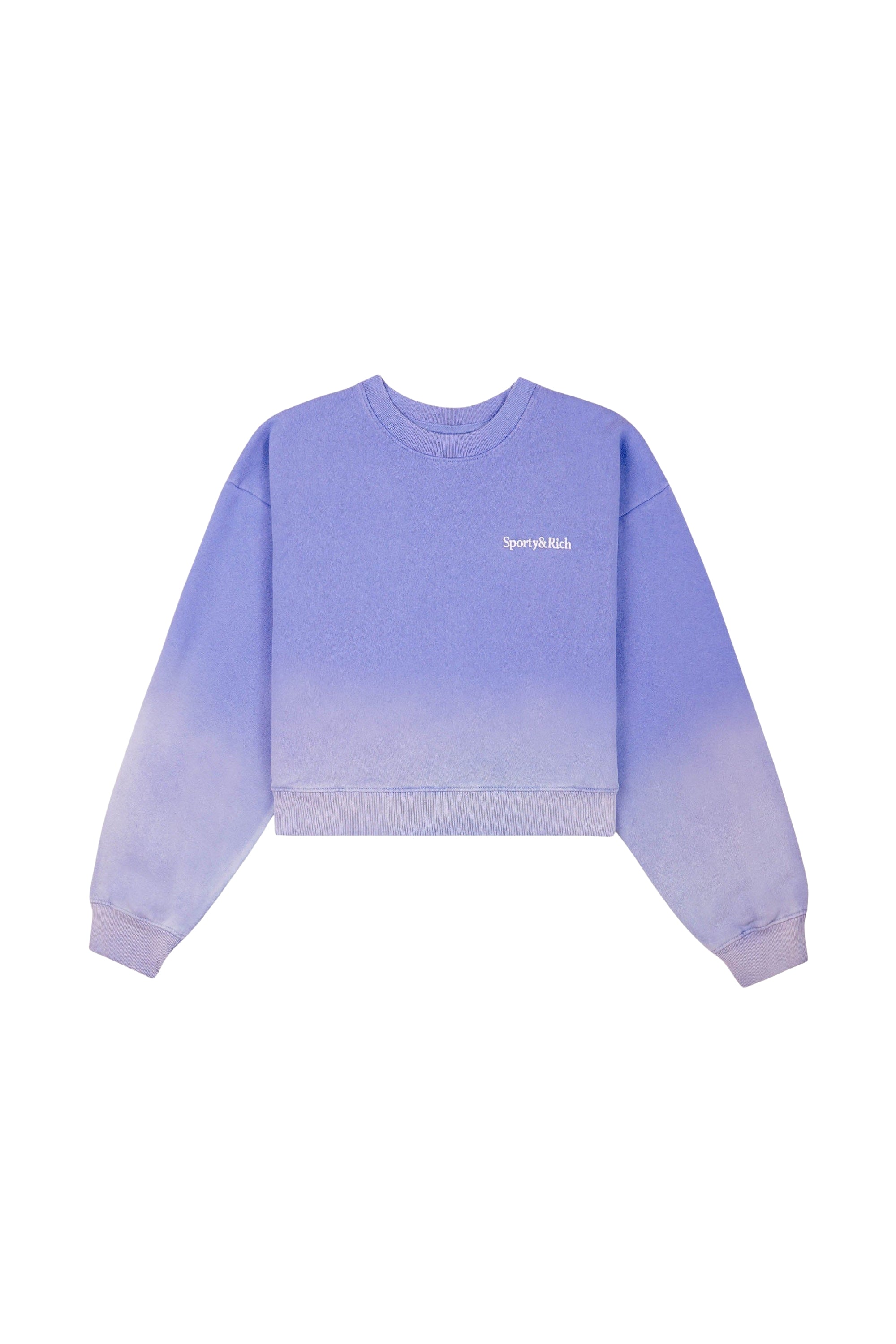Script sweatshirt with embroidery - Dip Dye Blue