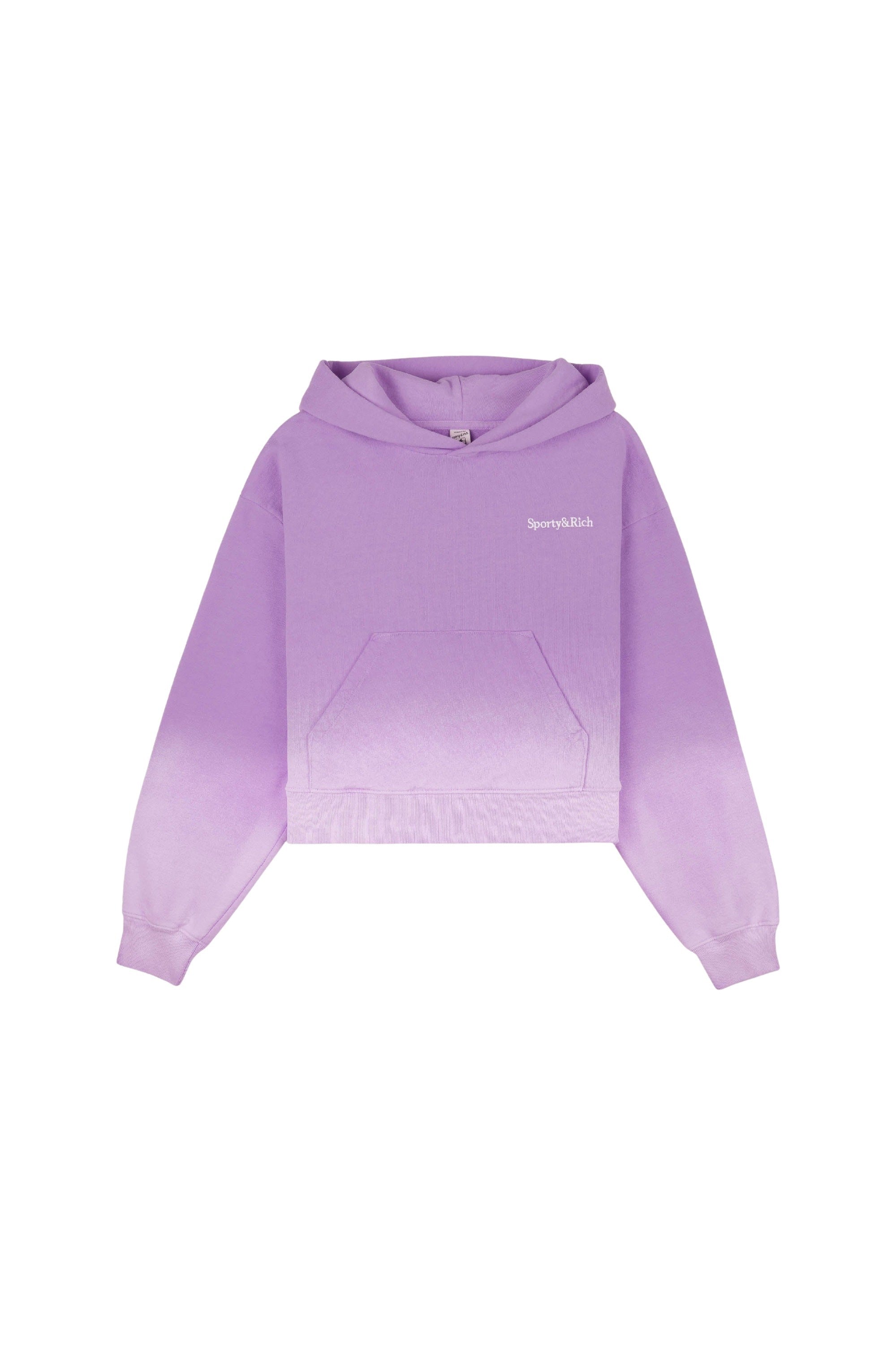 Sweat à capuche Script à broderie - Dip Dye Purple