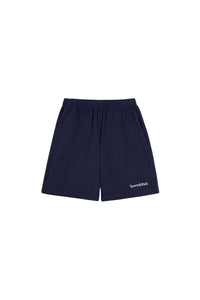 Short de sport avec logo Serif - Bleu Marine & Blanc