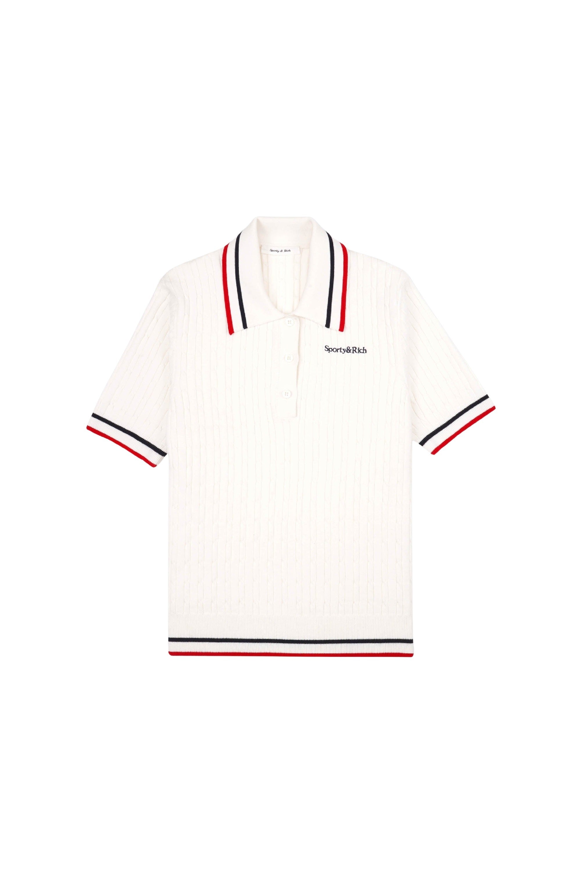 Polo Script avec logo - White