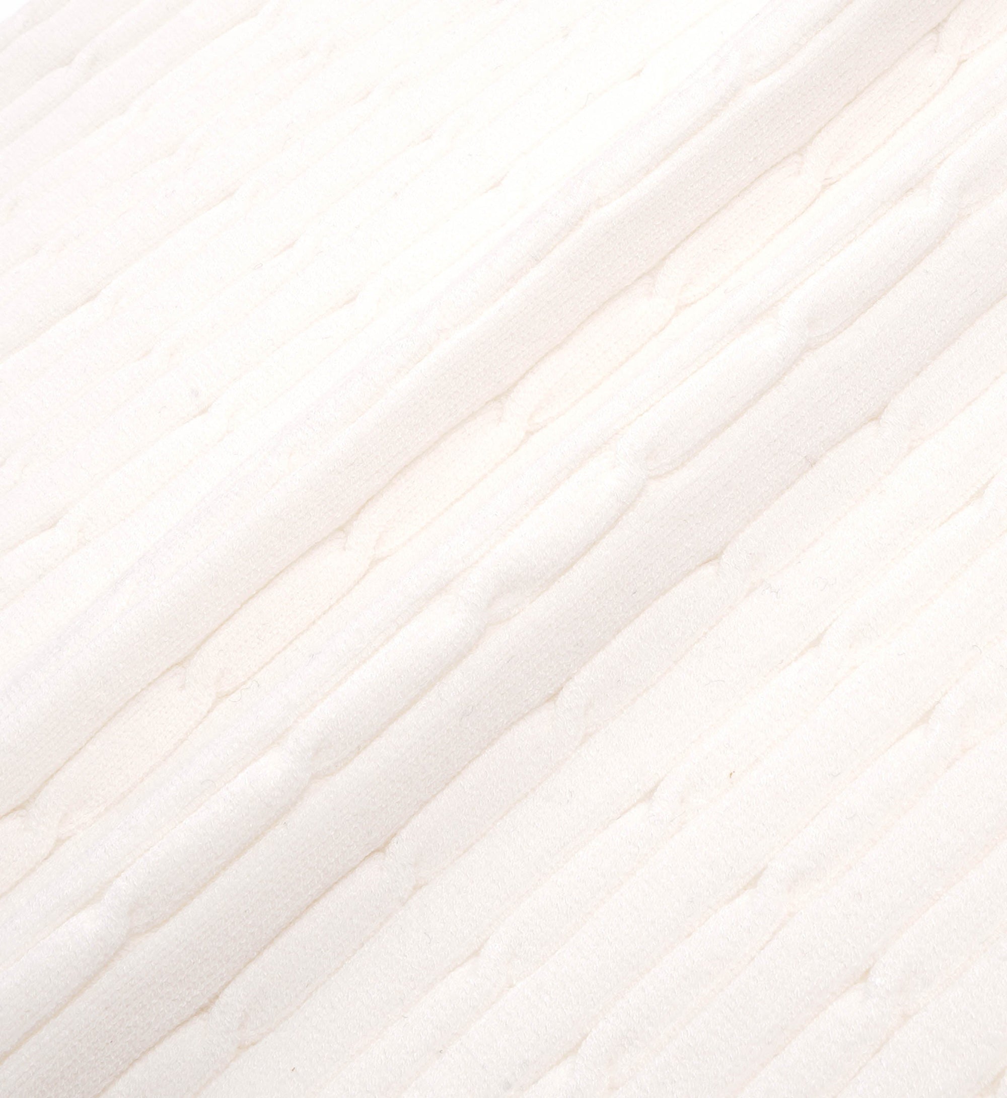 Serif Logo Mini Cable Polo - Off White & Navy & Red