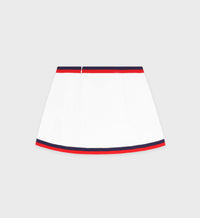 Script skirt with logo - White & Navy & Red