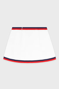 Jupe Script avec logo - Blanc & Bleu Marine & Rouge