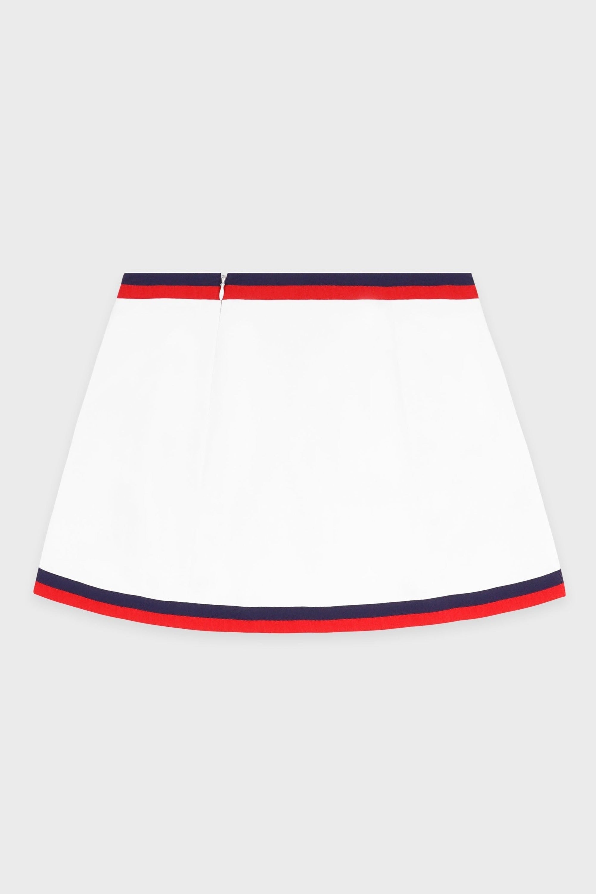Jupe Script avec logo - Blanc & Bleu Marine & Rouge