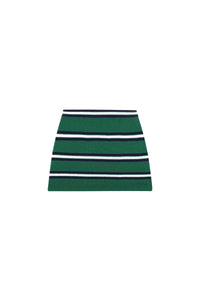 Striped silk Script skirt - Alpine White & Navy