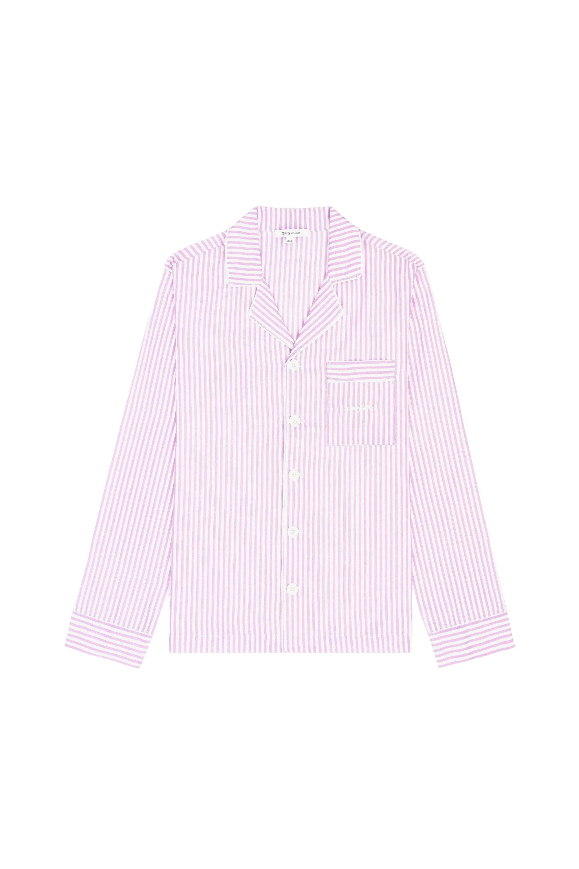 Chemise de pyjama à rayures avec logo - Lilac
