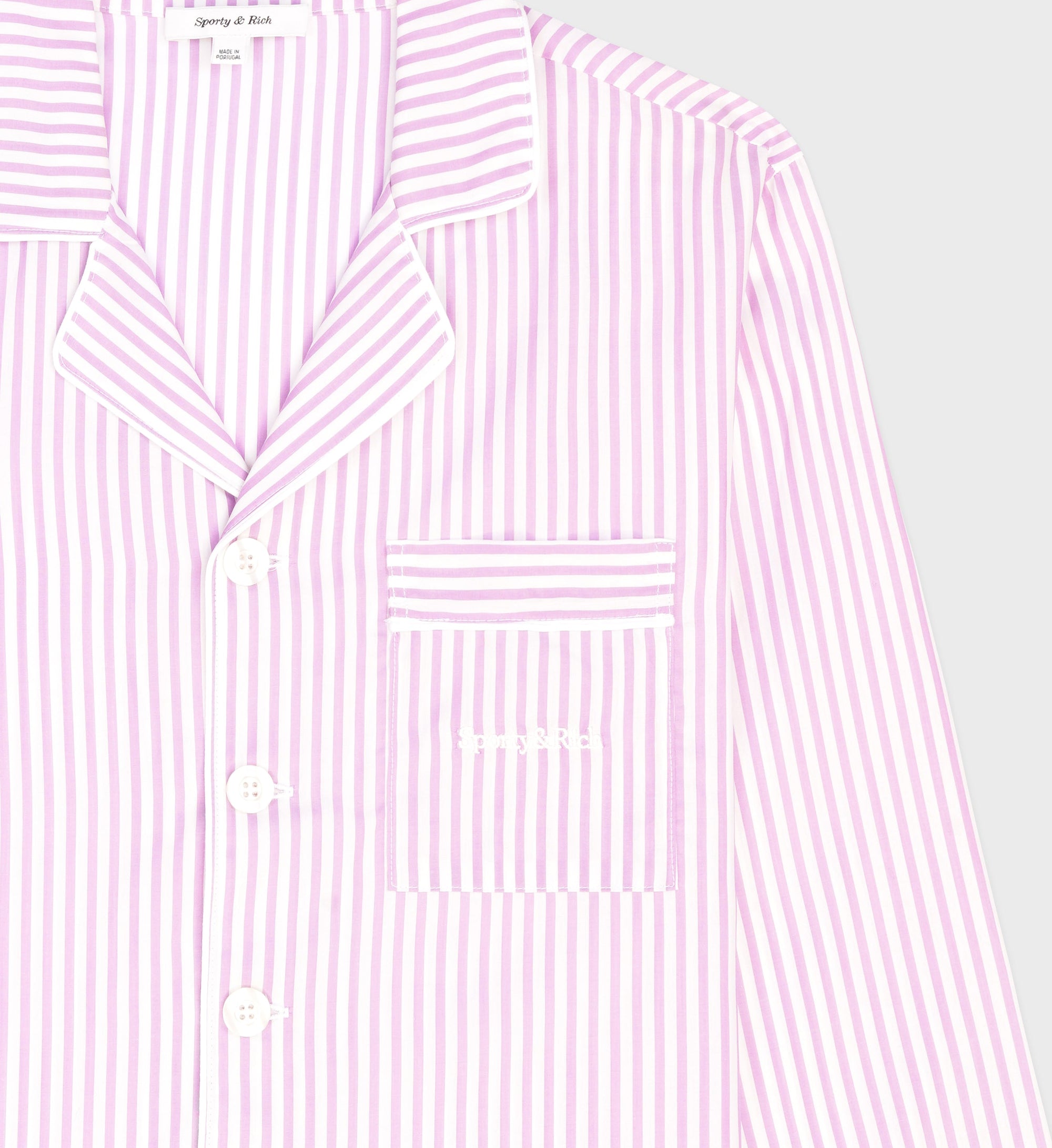 Chemise de pyjama à rayures avec logo - Lilac