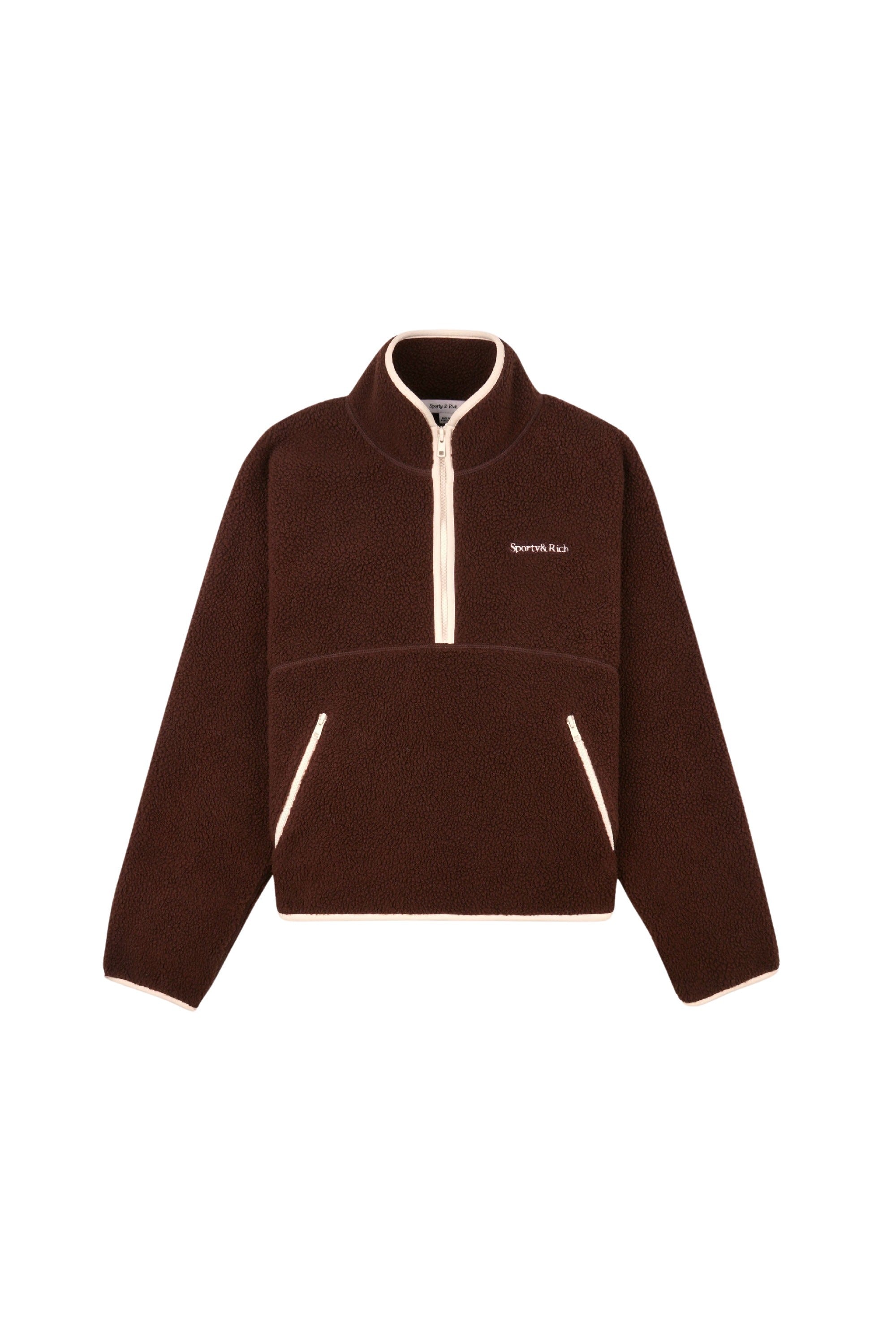 Fleece zip sweatshirt - Chocolate