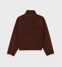Fleece zip sweatshirt - Chocolate