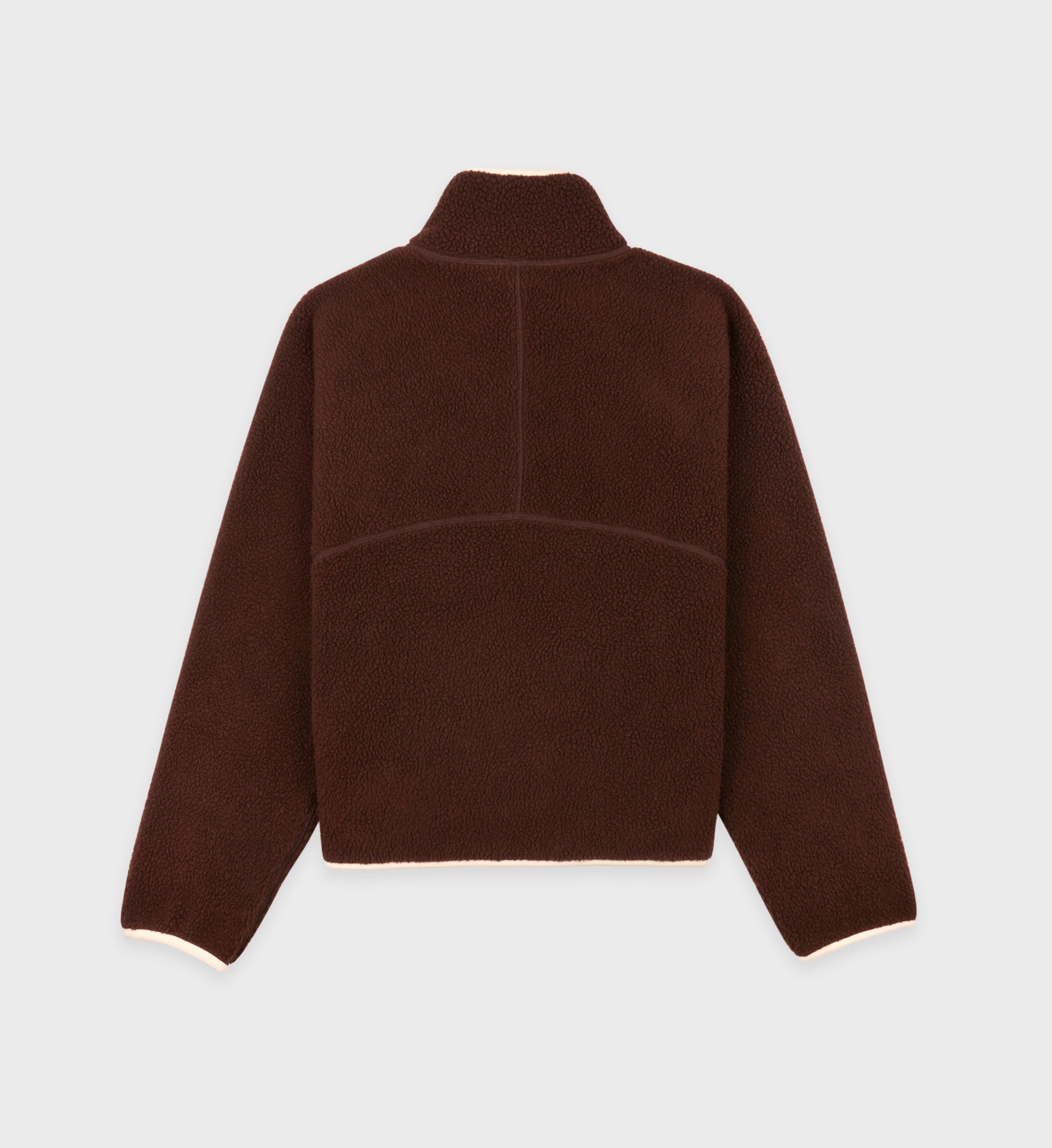 Fleece zip sweatshirt - Chocolate