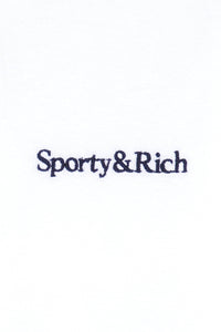 Serif Logo Terry Skirt - White & Navy