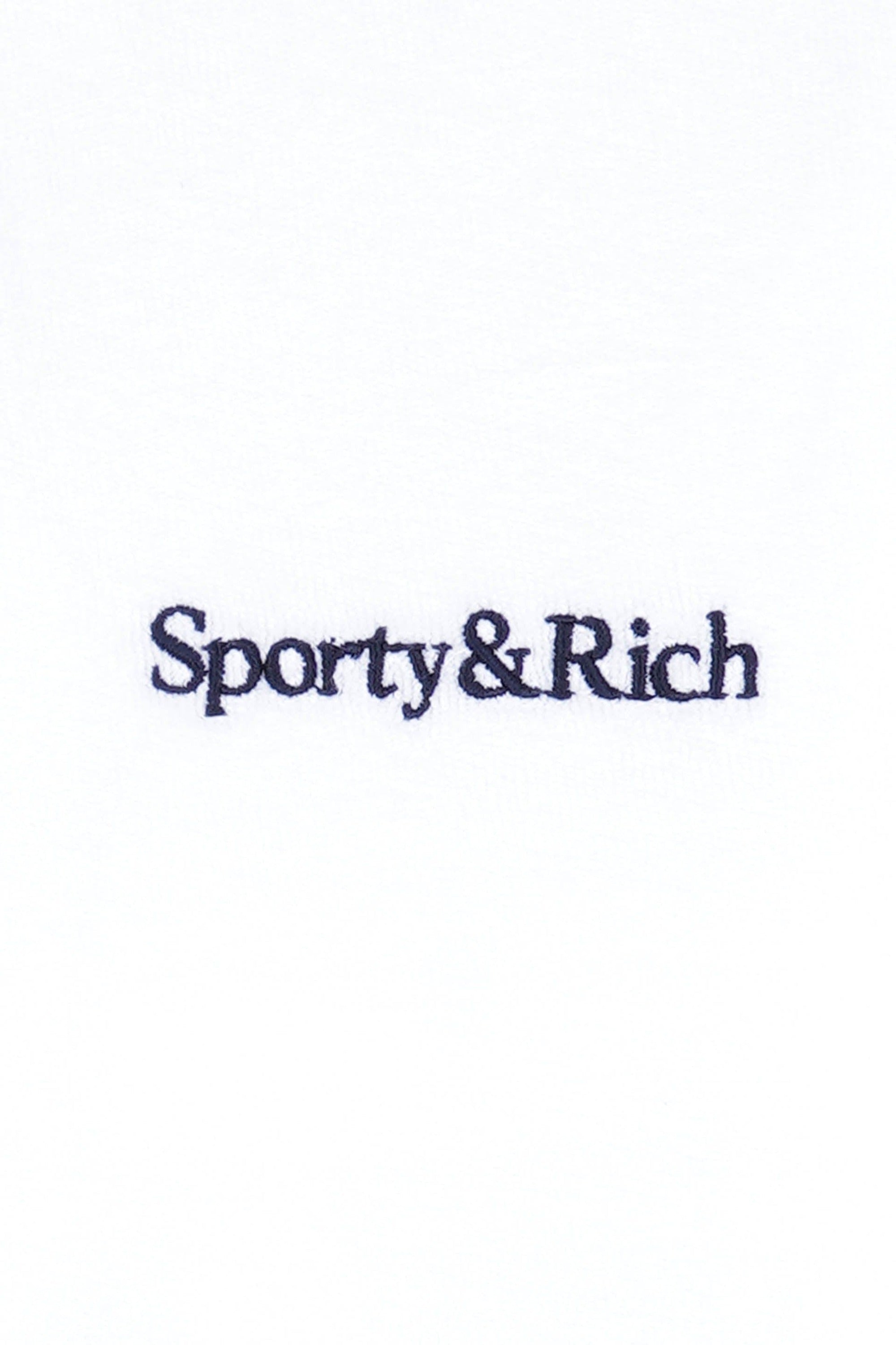 Serif Logo Terry Skirt - White & Navy