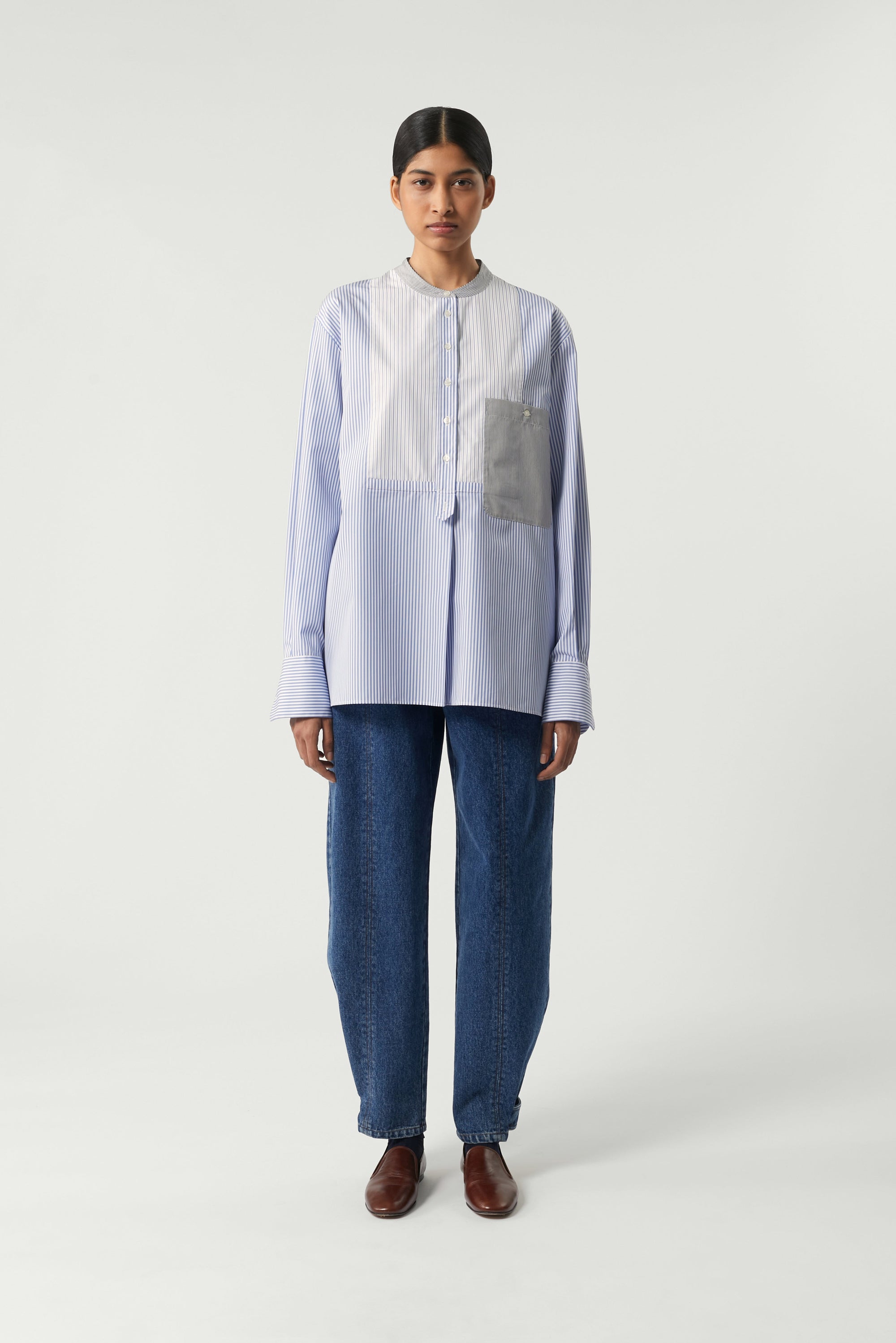 RAYURES BLEUES _ Chemise Seville en coton - Rayures bleues