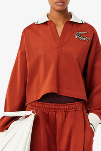 Sweatshirt court et oversize - Briquette