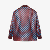 Chemise imprimée en satin - Expresso & Bleuté