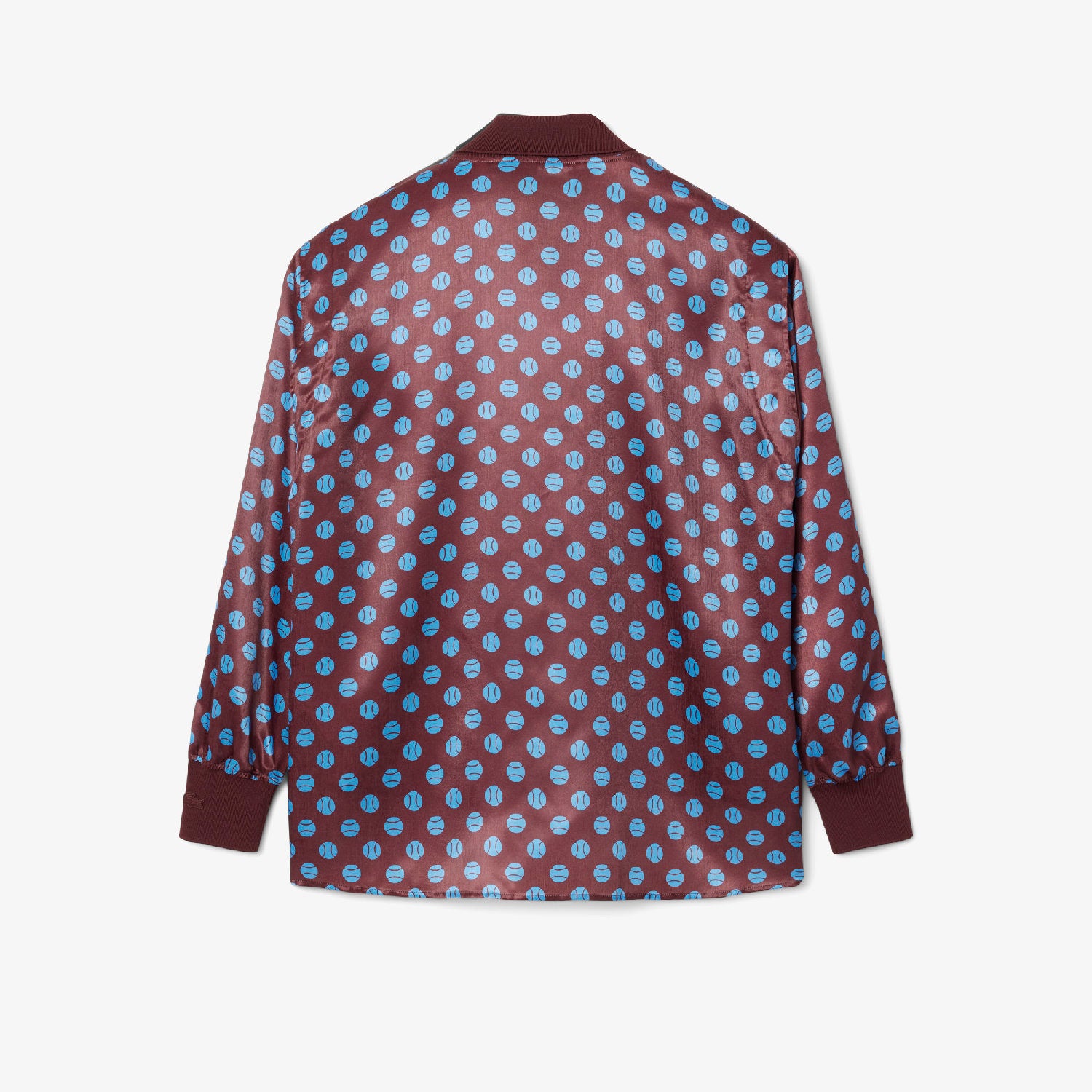 Chemise imprimée en satin - Expresso & Bleuté