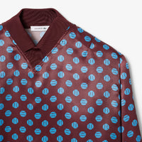 Chemise imprimée en satin - Expresso & Bleuté