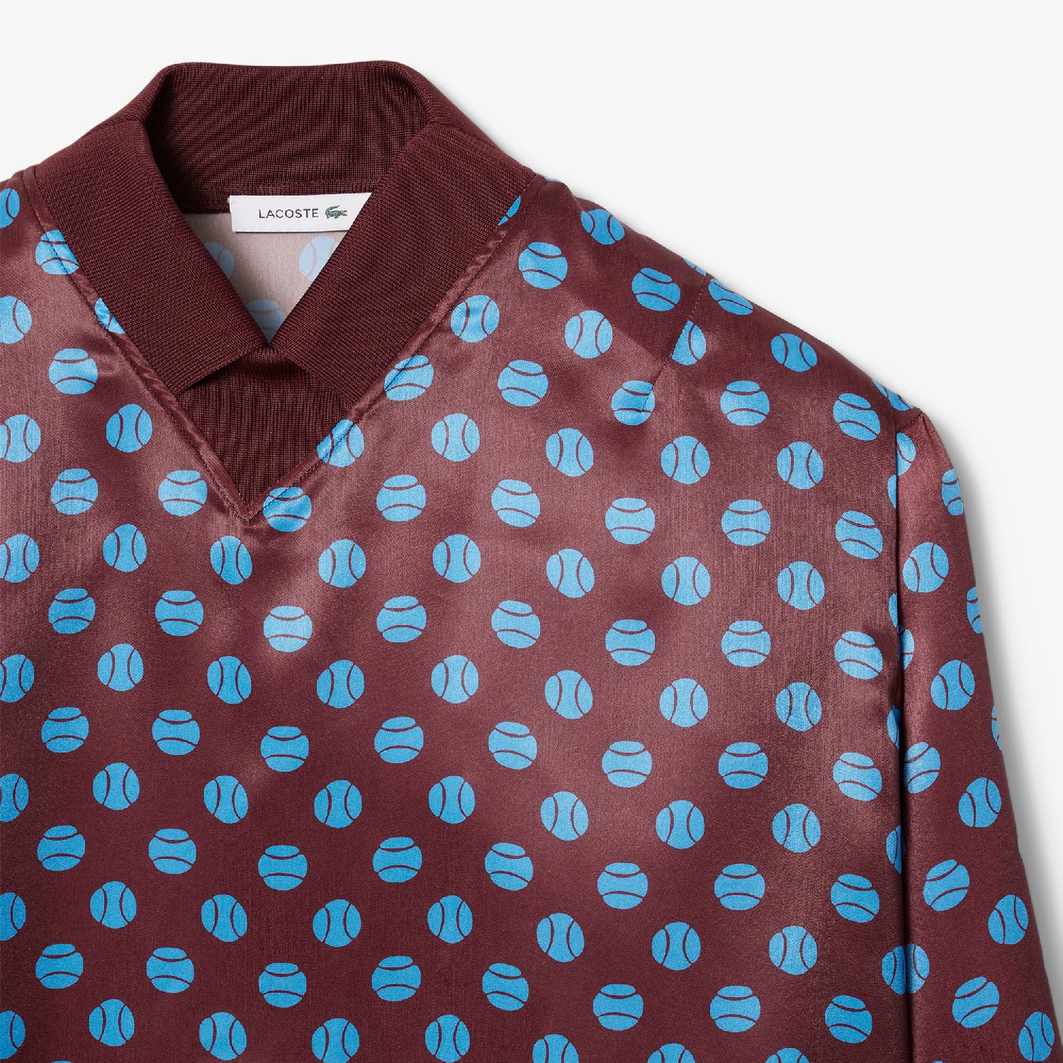Chemise imprimée en satin - Expresso & Bleuté