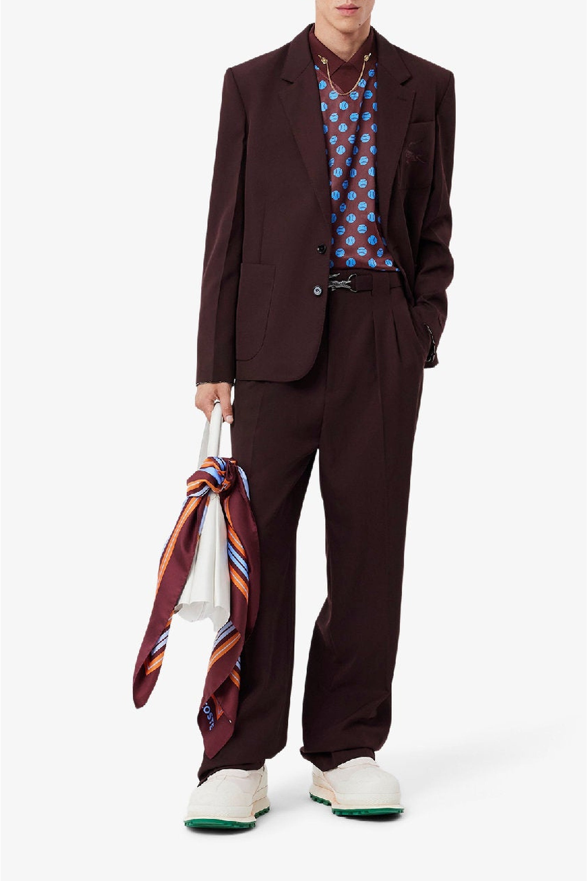Chemise imprimée en satin - Expresso & Bleuté