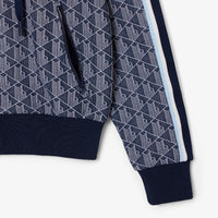 Monogram jacquard hoodie - Navy & White
