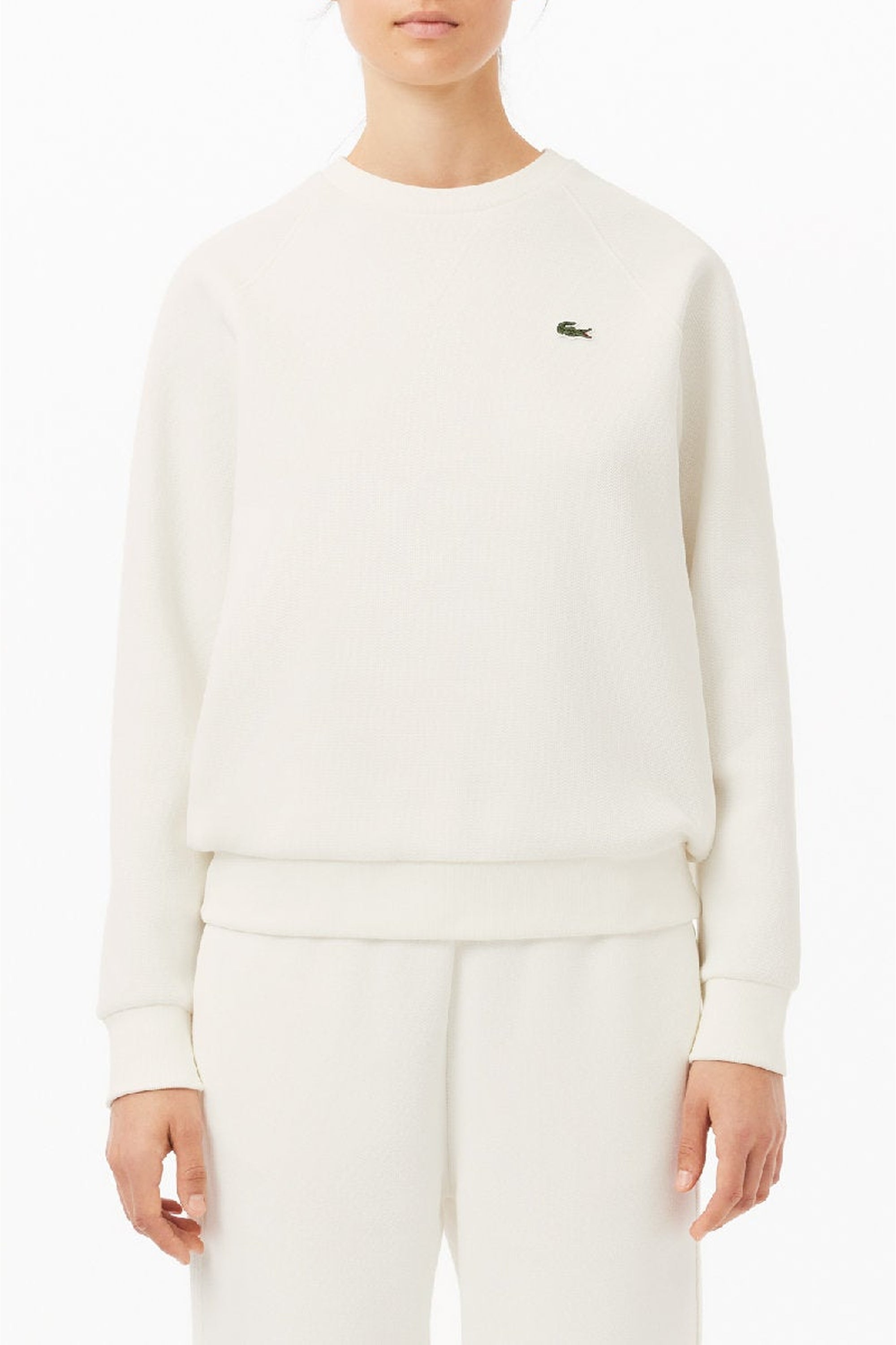 Sweatshirt à col rond en piqué - Farine