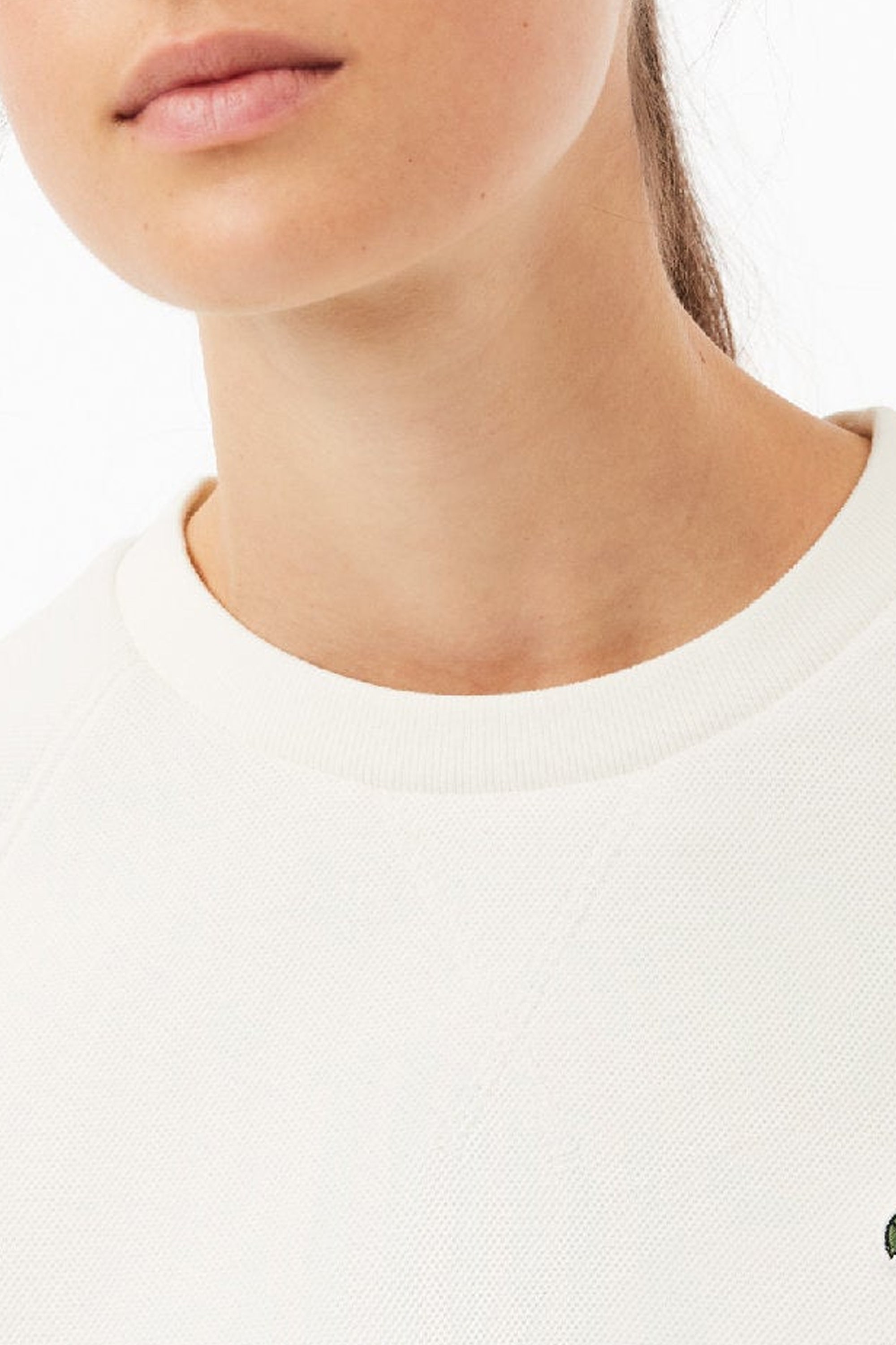 Sweatshirt à col rond en piqué - Farine