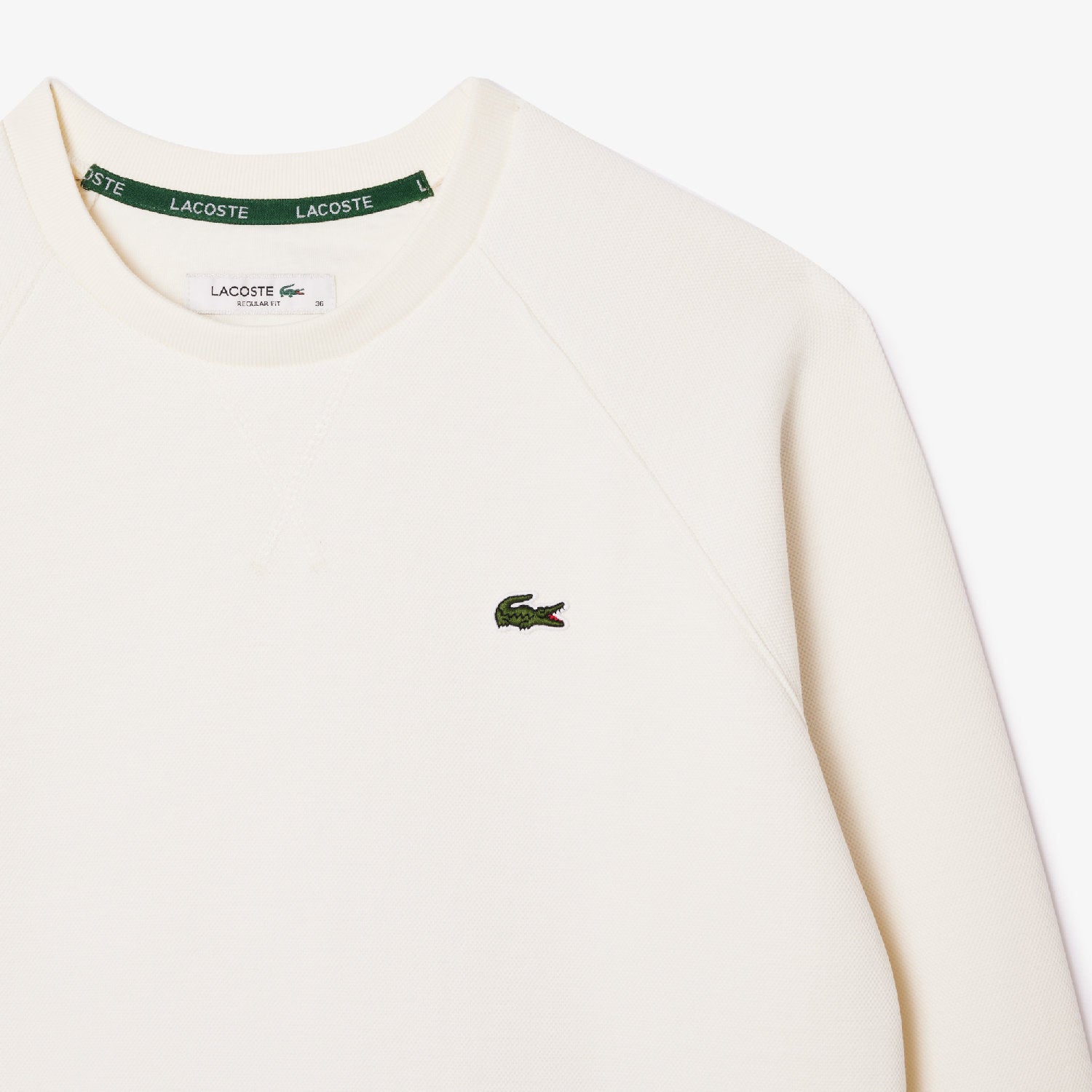 Sweatshirt à col rond en piqué - Farine