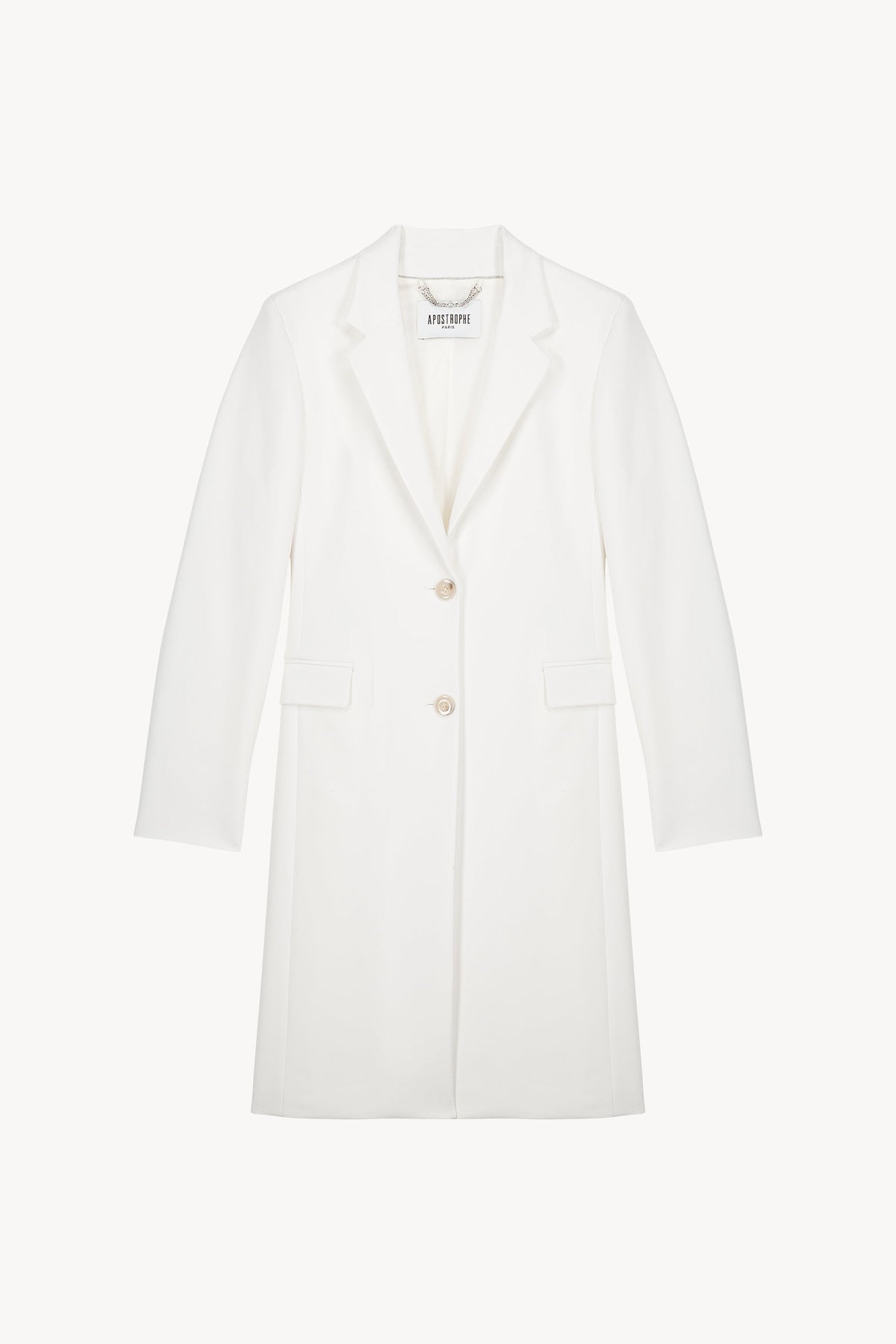 Manteau structure longueur mi - Blanc Cassé