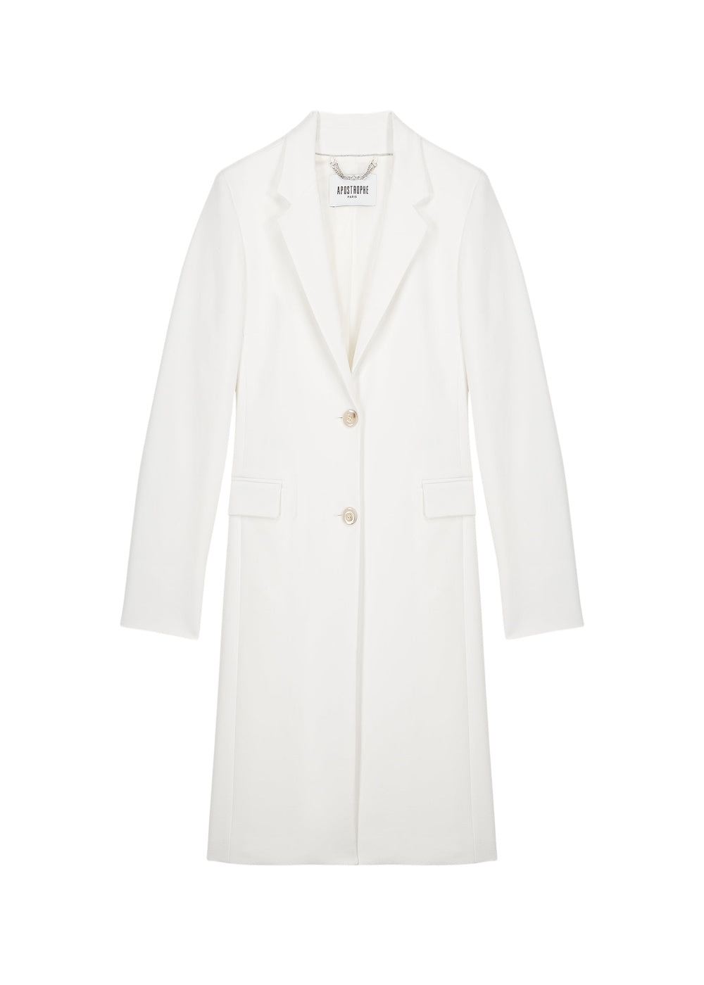 Manteau long et droit - Blanc Cassé