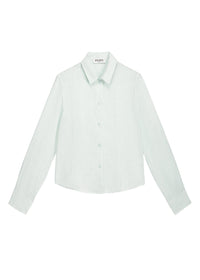 Chemise courte en lin - Vert d'Eau