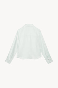 Chemise courte patte apparente - Vert d'Eau