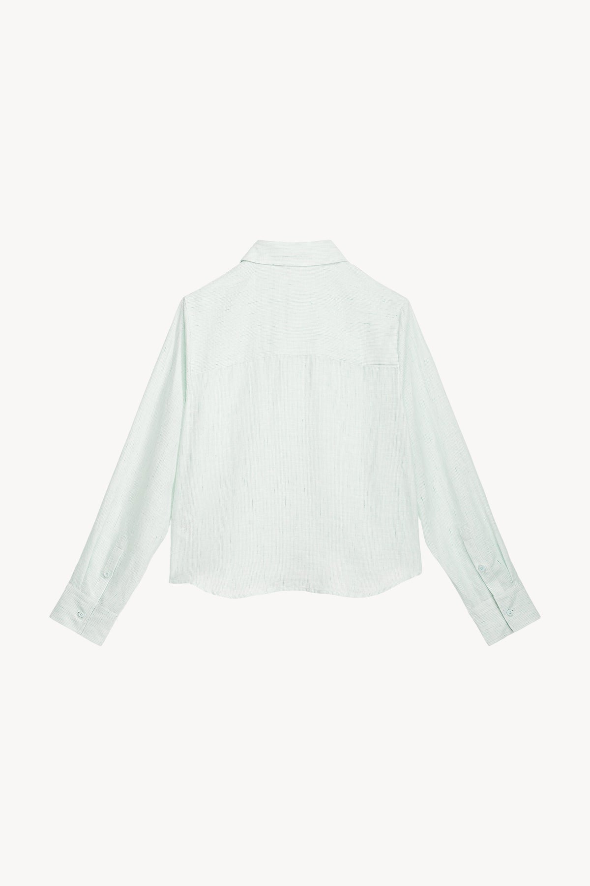 Chemise courte patte apparente - Vert d'Eau
