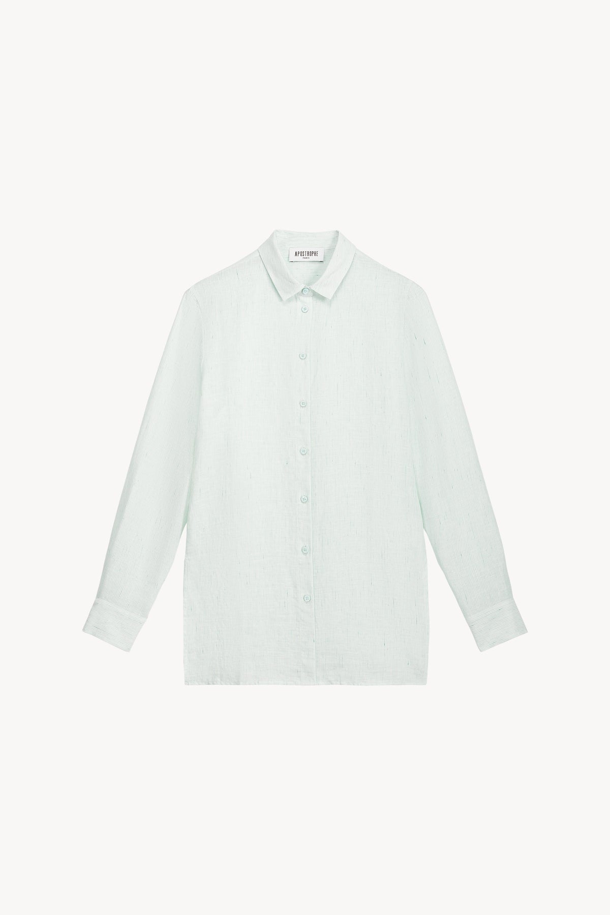 Chemise homme patte apparent - Vert d'Eau