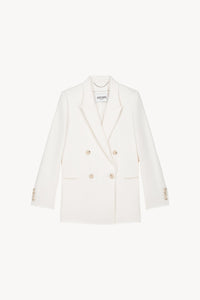 Veste croise 4 trous col - Blanc Optique