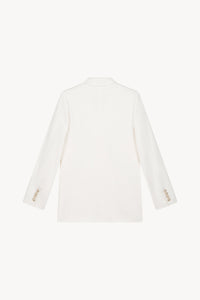 Veste croise 4 trous col - Blanc Optique