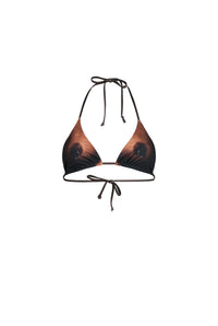 Haut de Bikini Tattoo imprimé - Dark Nude