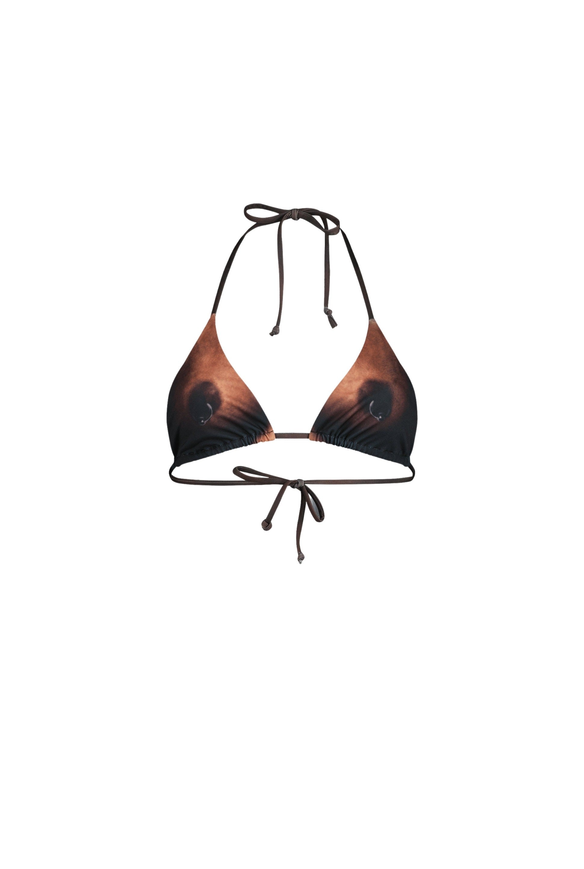 Haut de Bikini Tattoo imprimé - Dark Nude