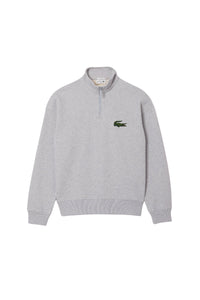 Sweatshirt à col montant large en molleton - Argent Chiné