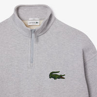 Sweatshirt à col montant large en molleton - Argent Chiné