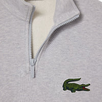 Sweatshirt à col montant large en molleton - Argent Chiné