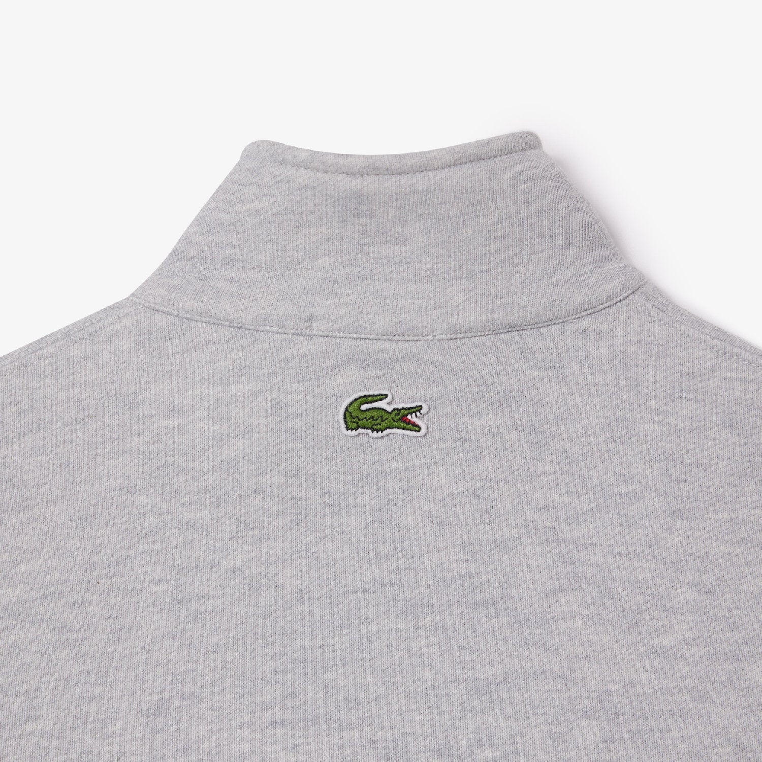 Sweatshirt à col montant large en molleton - Argent Chiné