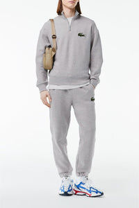 Sweatshirt à col montant large en molleton - Argent Chiné