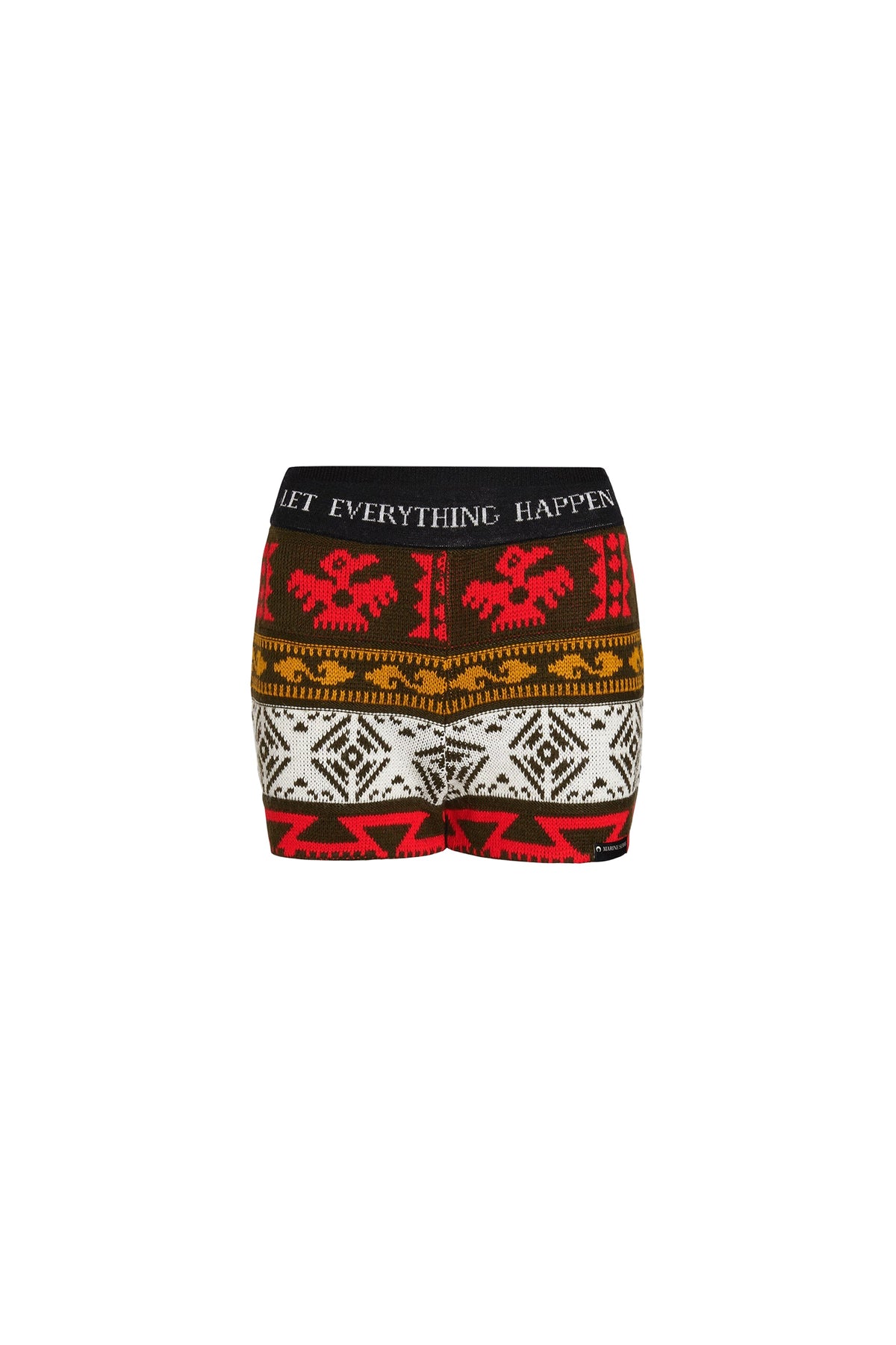 Short en laine tricot mélangé Upcyclé - Multicolor