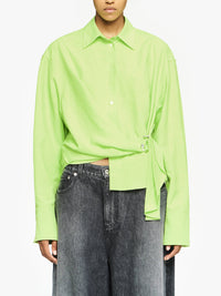 Chemise Drapée Et Tordue - Lime