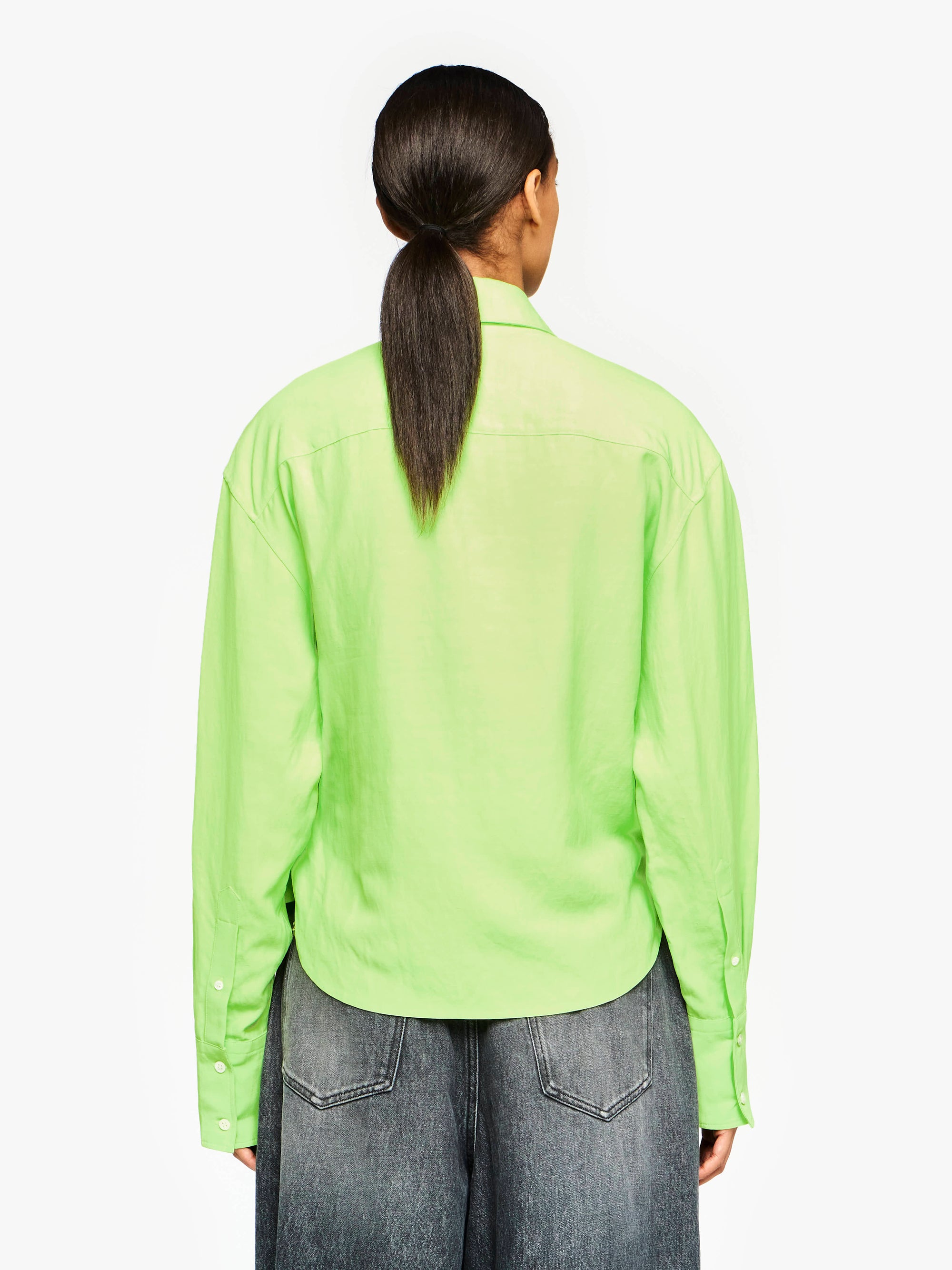 Chemise Drapée Et Tordue - Lime