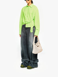 Chemise Drapée Et Tordue - Lime