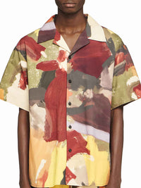 Chemise À Manches Courtes Imprimée - Olive