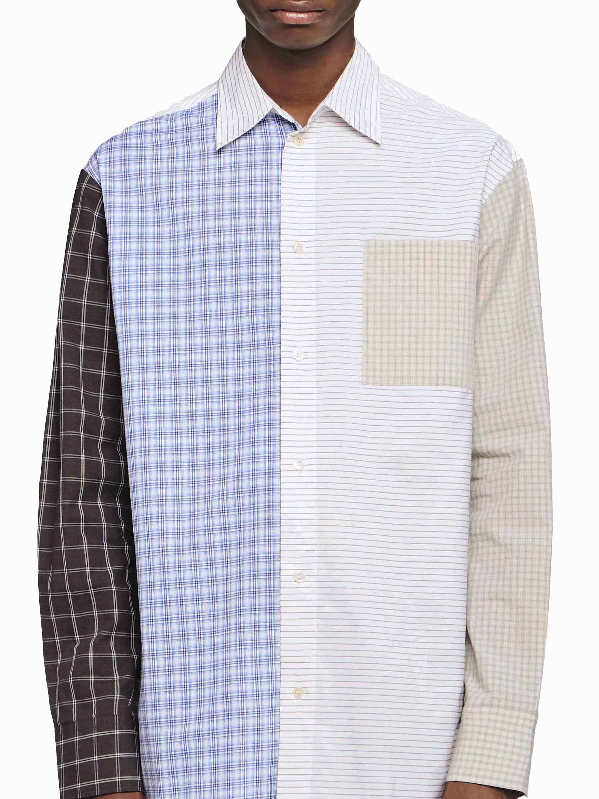 Chemise En Patchwork - Blue/Multi