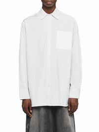 Chemise Avec Poches Appliquées Contrastées - Grey/White