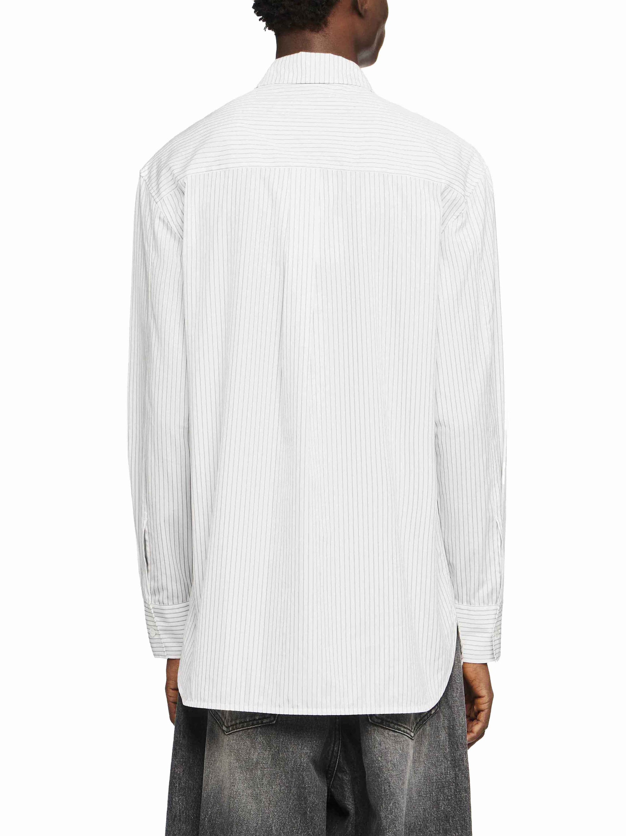 Chemise Avec Poches Appliquées Contrastées - Grey/White